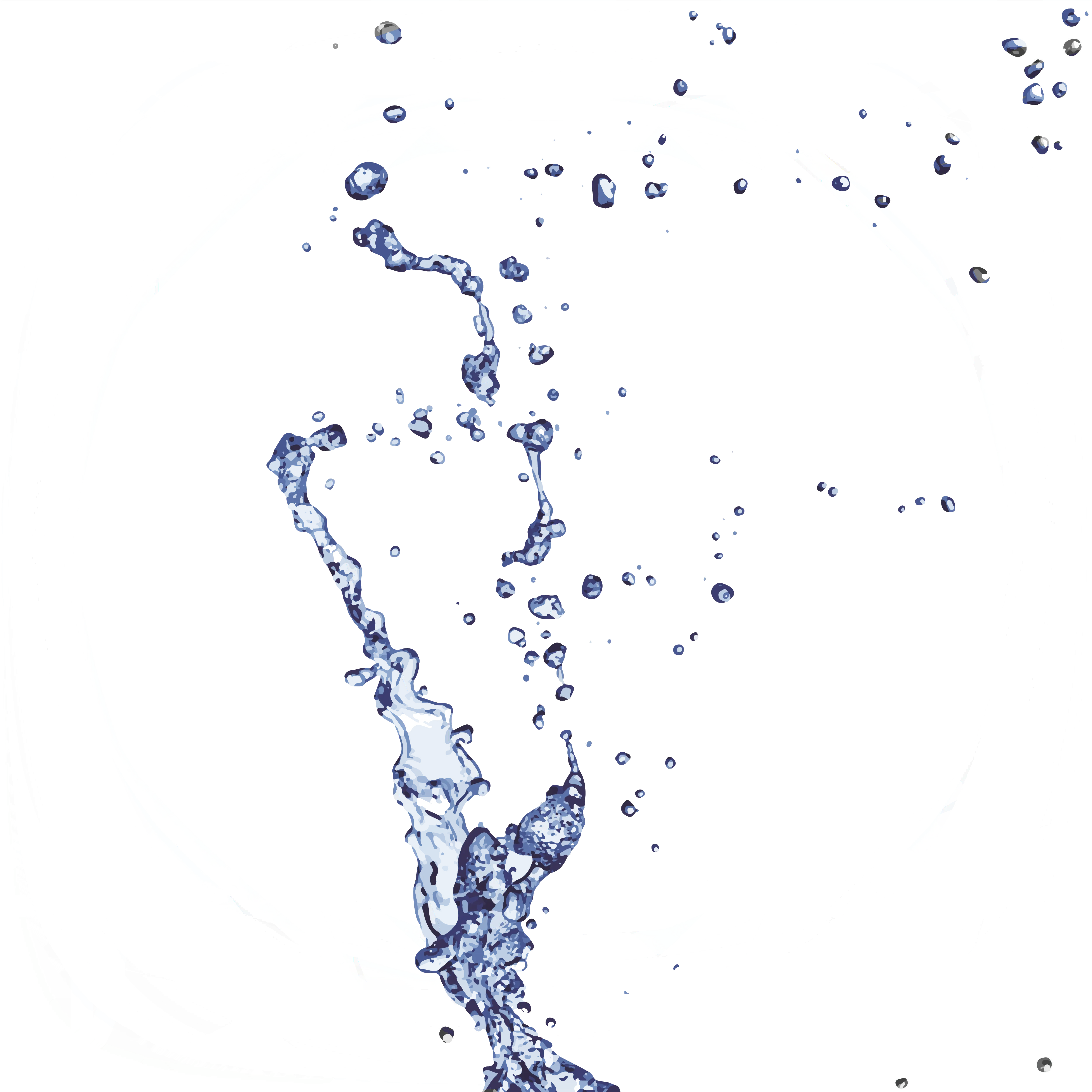 Dynamic Blue Water Splash in Motion