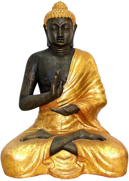 Sitting Buddha Statue in Golden Design