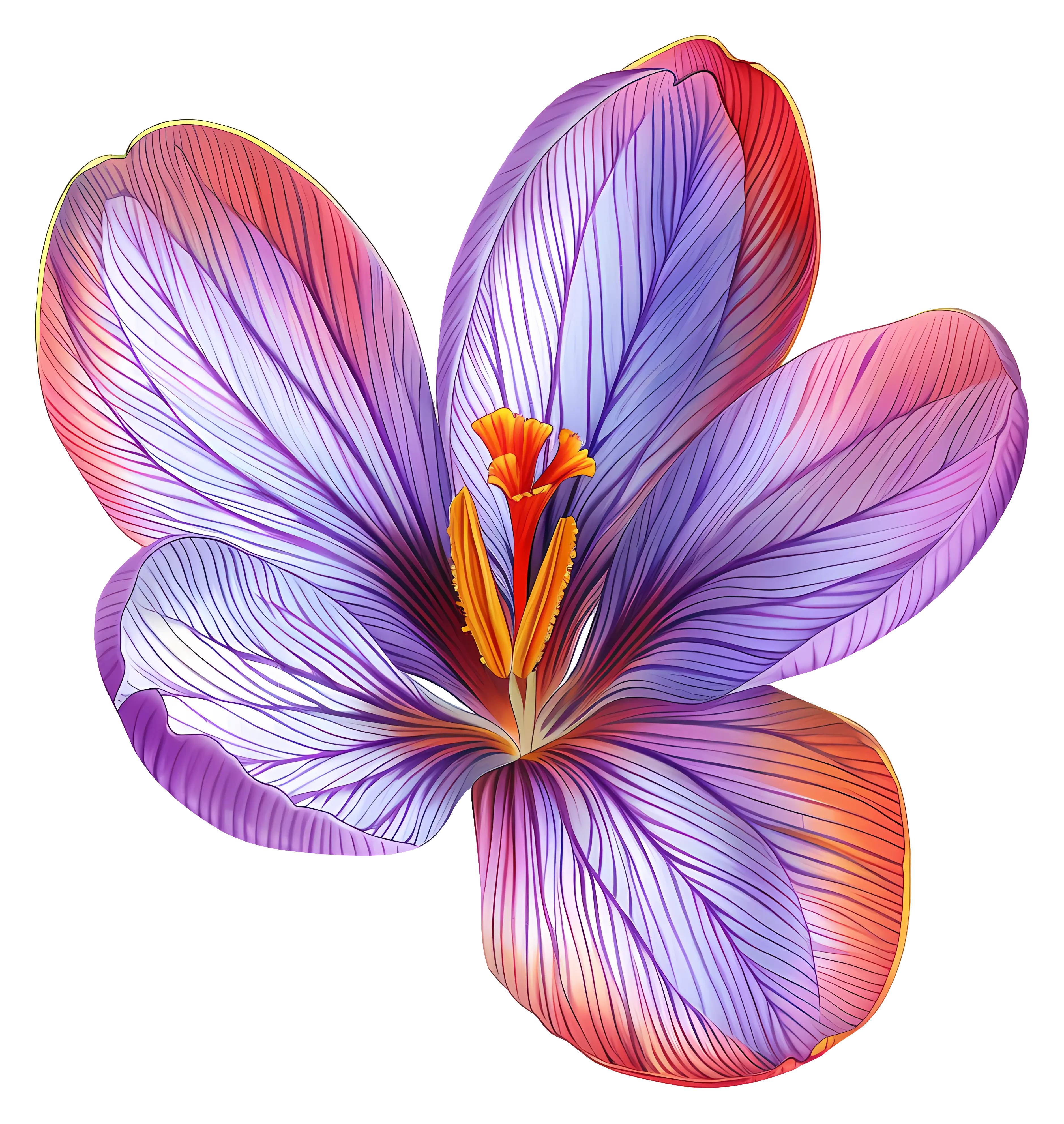 Purple and Red Intricate Flower Artwork