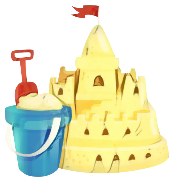 Sandcastle with Bucket Illustration