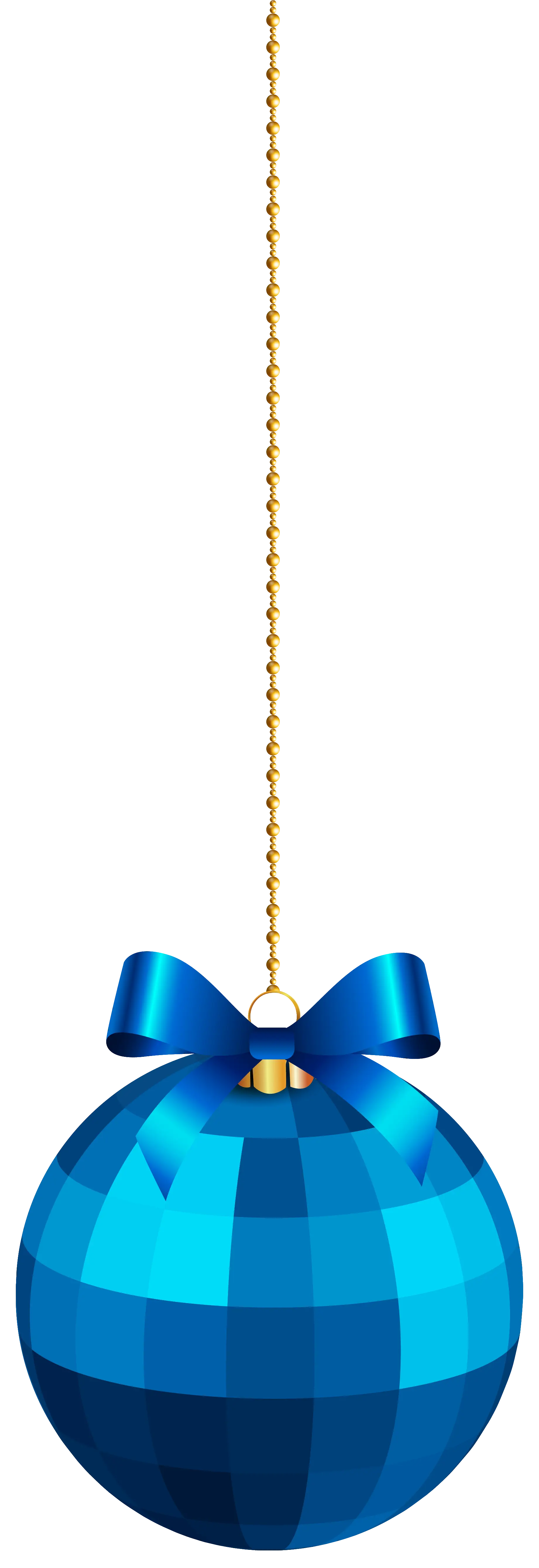 Blue Christmas Ornament with Bow