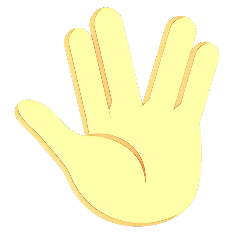Yellow Cartoon Hand Gesture