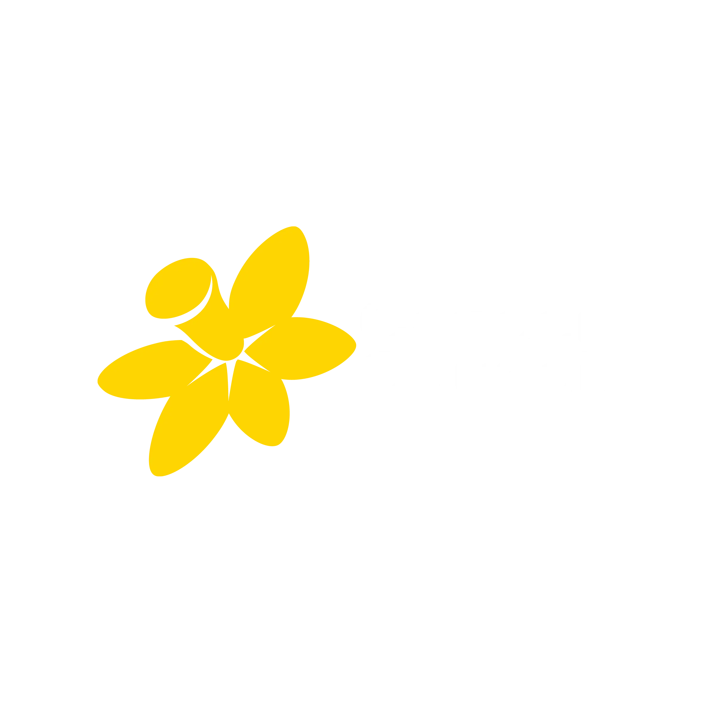 Yellow Abstract Flower Shape