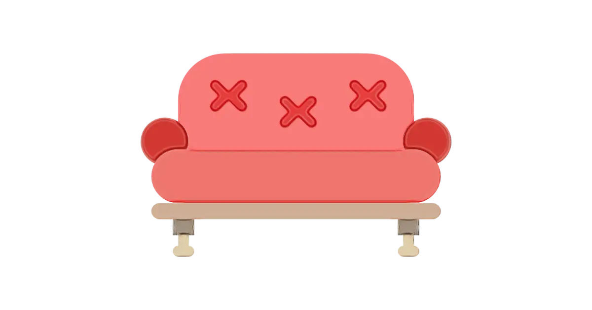 Cute Red Cartoon Sofa
