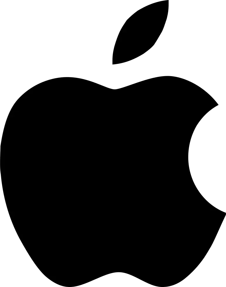 Black Bitten Apple Logo