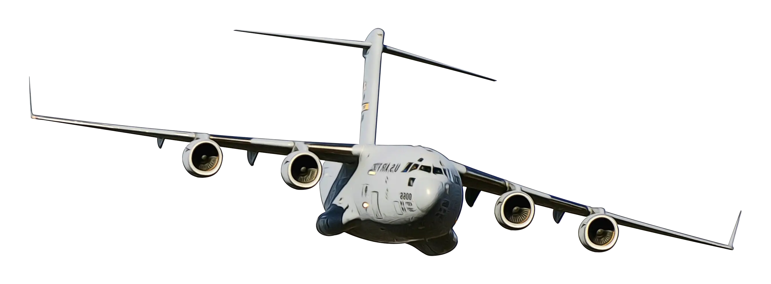 Large Military Airplane in Flight