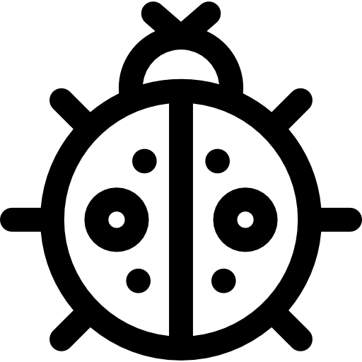 Black Ladybug Outline Illustration