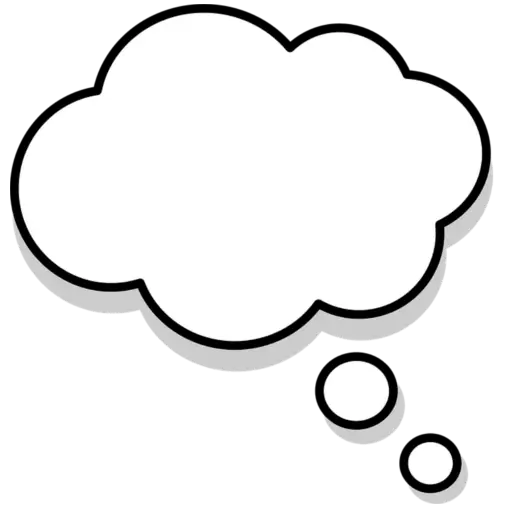 Thinking Cloud Bubble Illustration