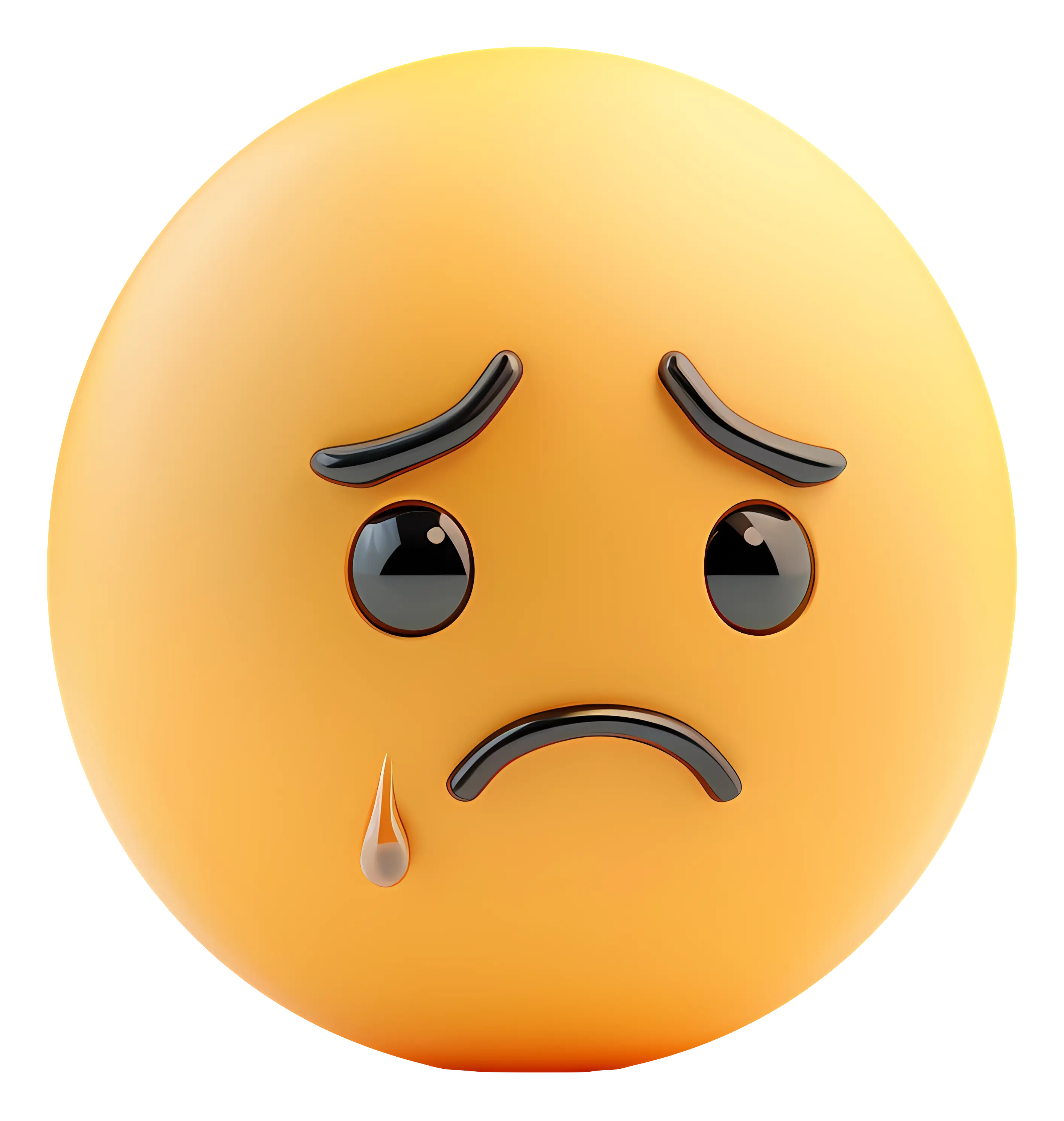 Sad Crying Emoji Face with Tear Drop