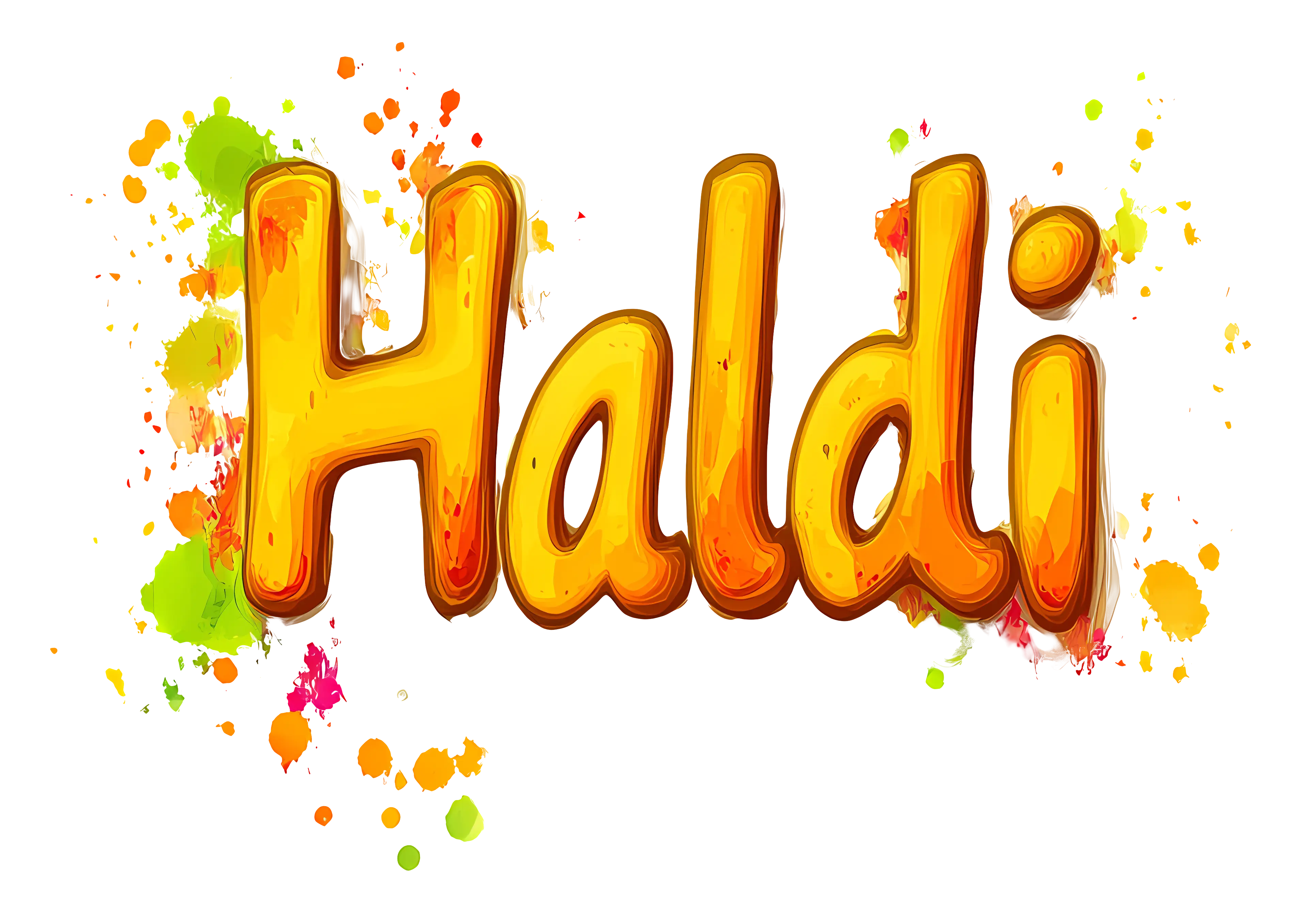 Colorful Haldi Text Design