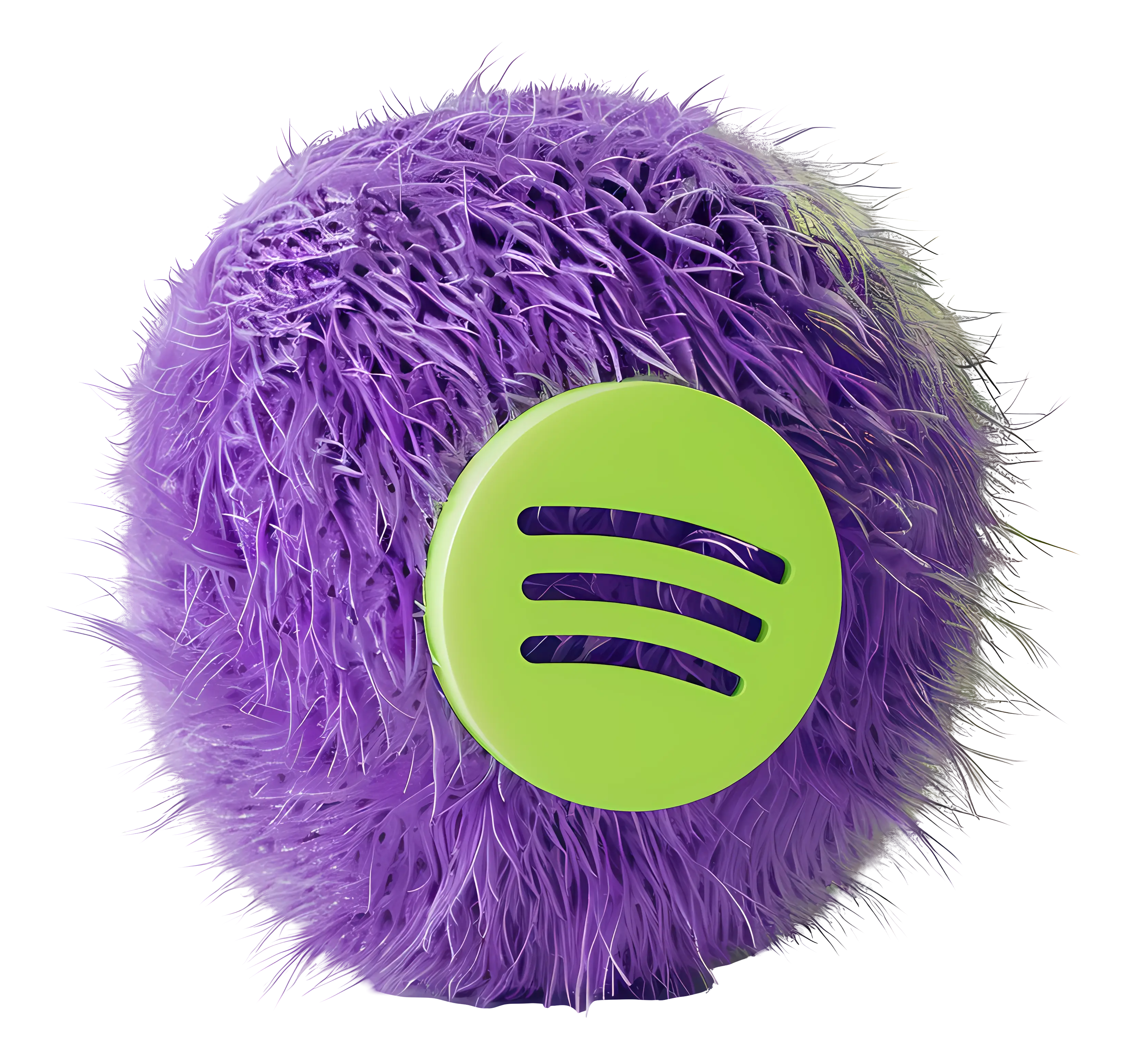 Purple Furry Ball Icon Design