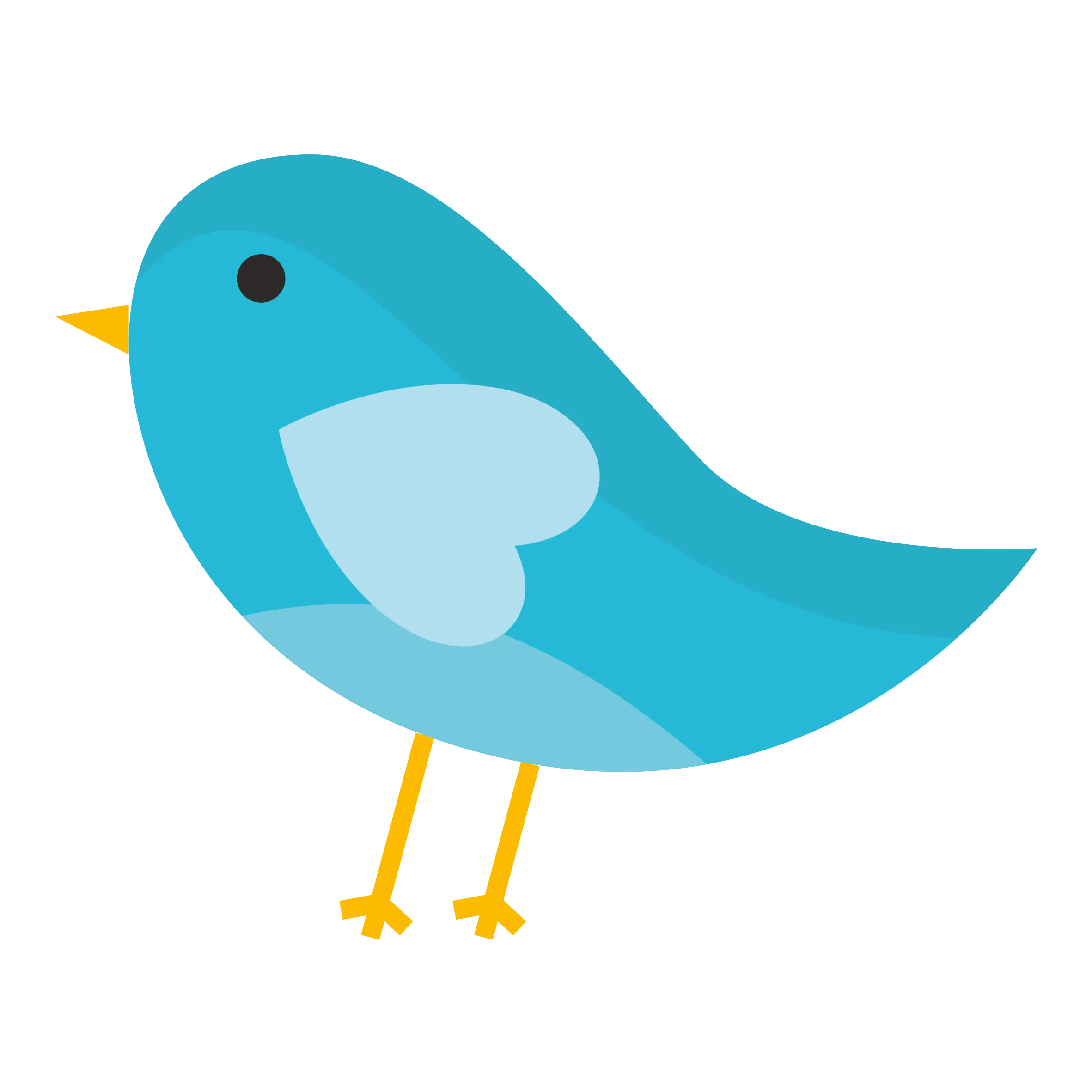 Blue Bird Cartoon Illustration