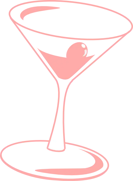 Minimalist Martini Glass Outline