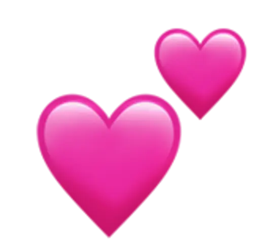 Pink Romantic Heart Symbols