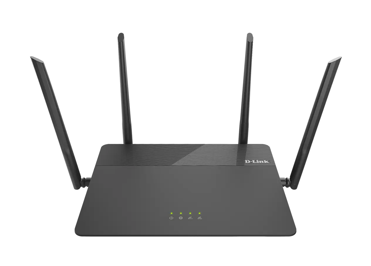 Modern Black Wireless Router