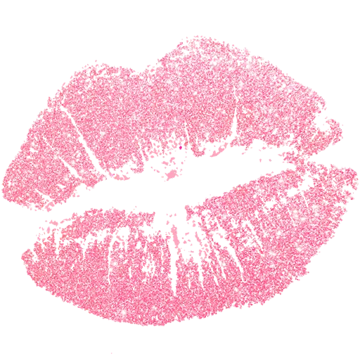 Pink Glitter Lips Illustration