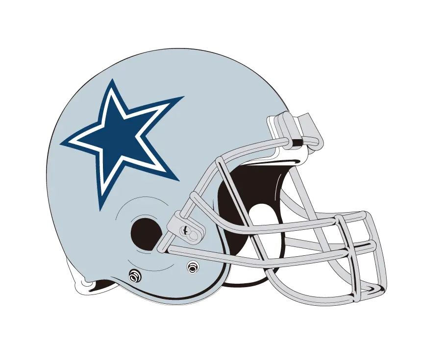 Football Helmet with Star Logo