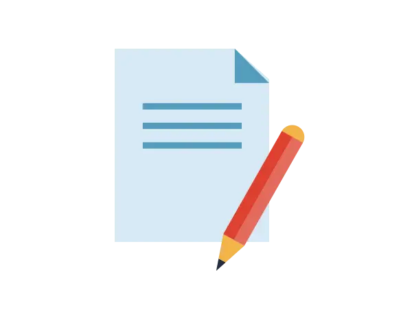 Paper and Pencil Illustration for Writing