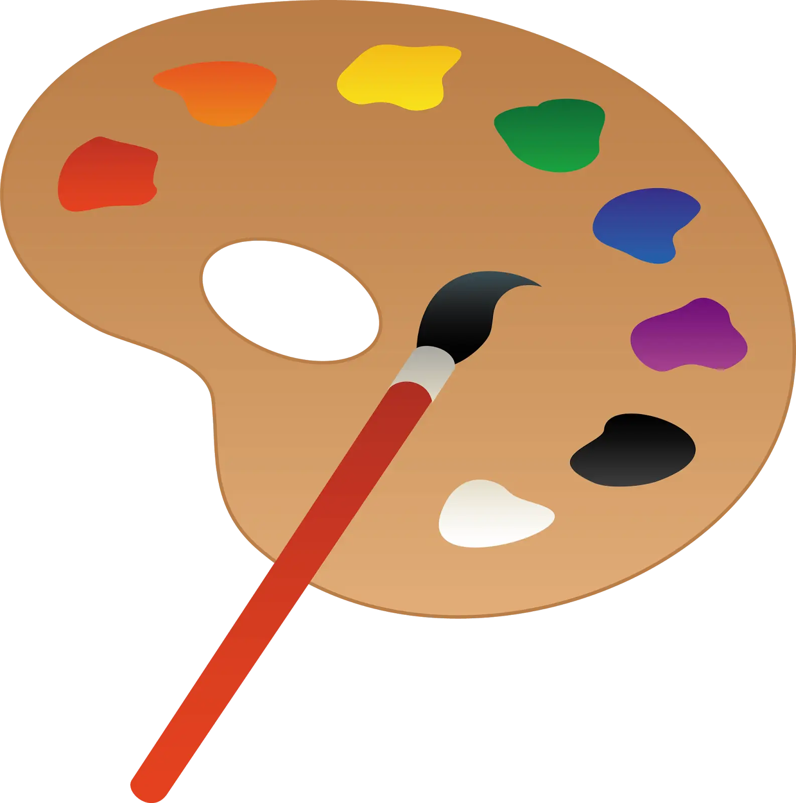 Artist Palette and Paintbrush Illustration