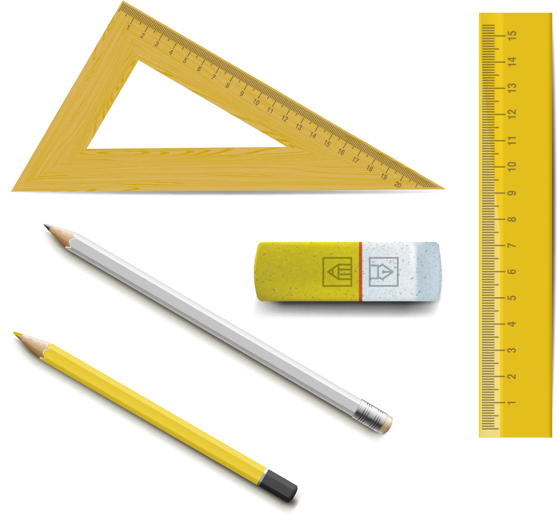 Stationery Set with Pencils and Rulers