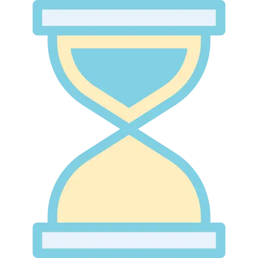 Flat Hourglass Icon Illustration
