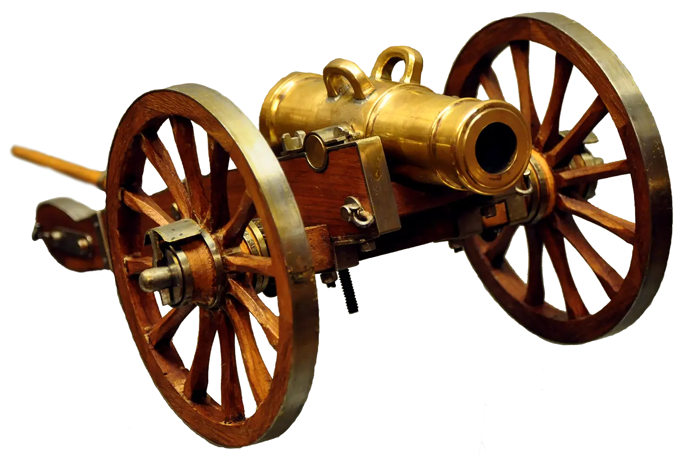 Antique Wooden Carriage Cannon