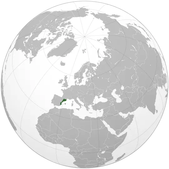 Europe Map Highlighted on World Globe