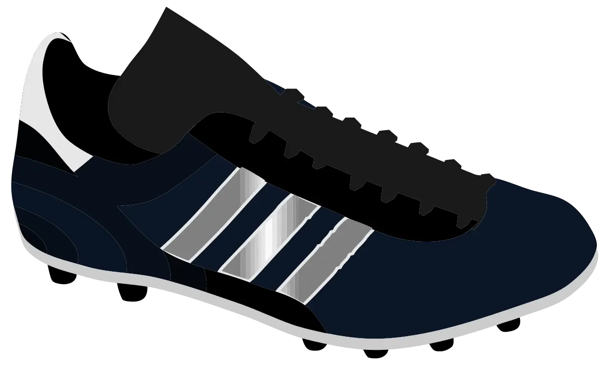 Black Soccer Shoe with Stripes