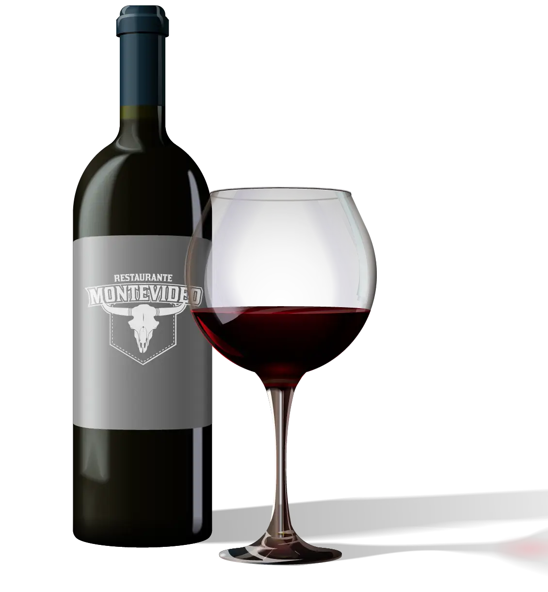 Wine Bottle and Glass