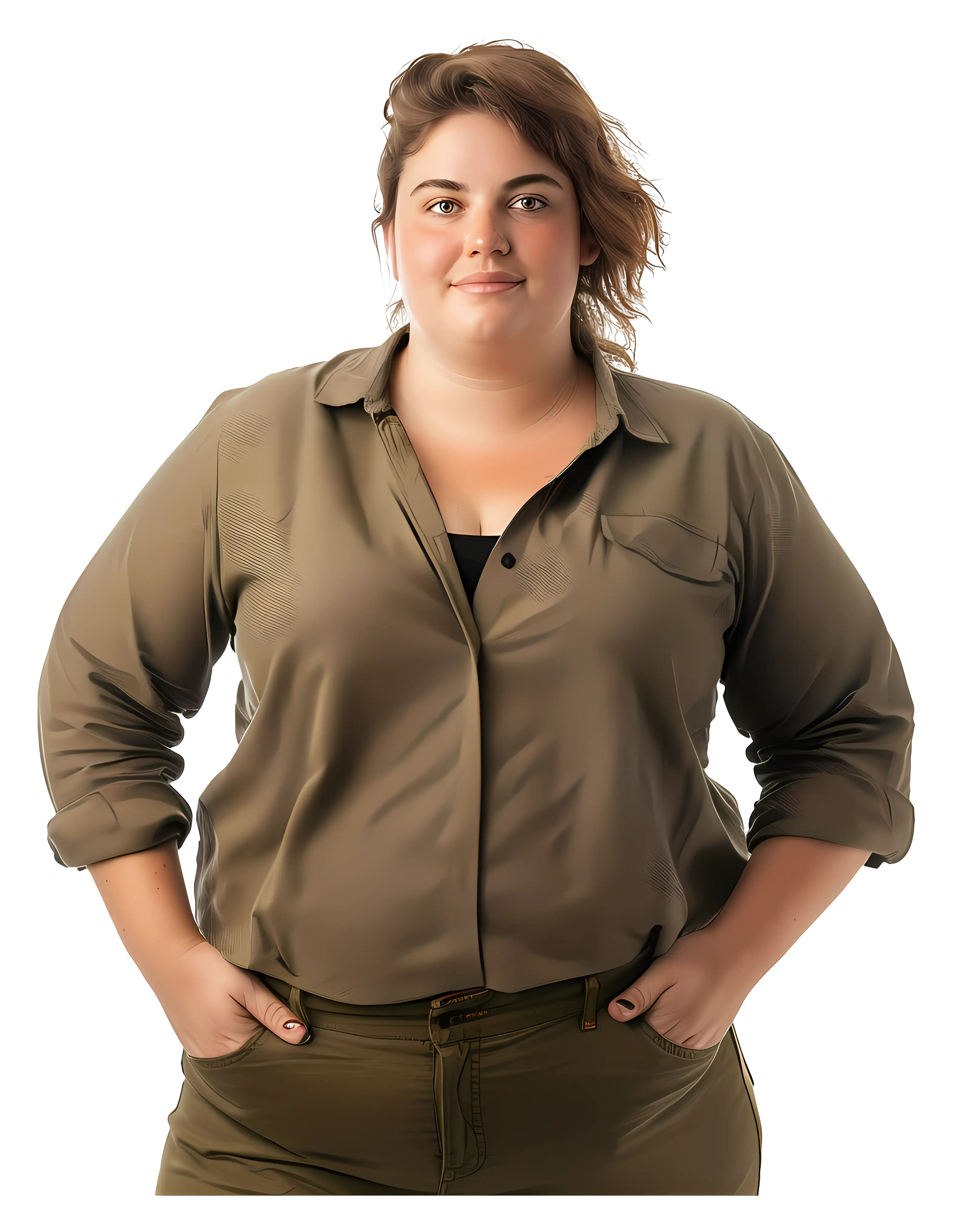Confident Woman in Casual Outfit