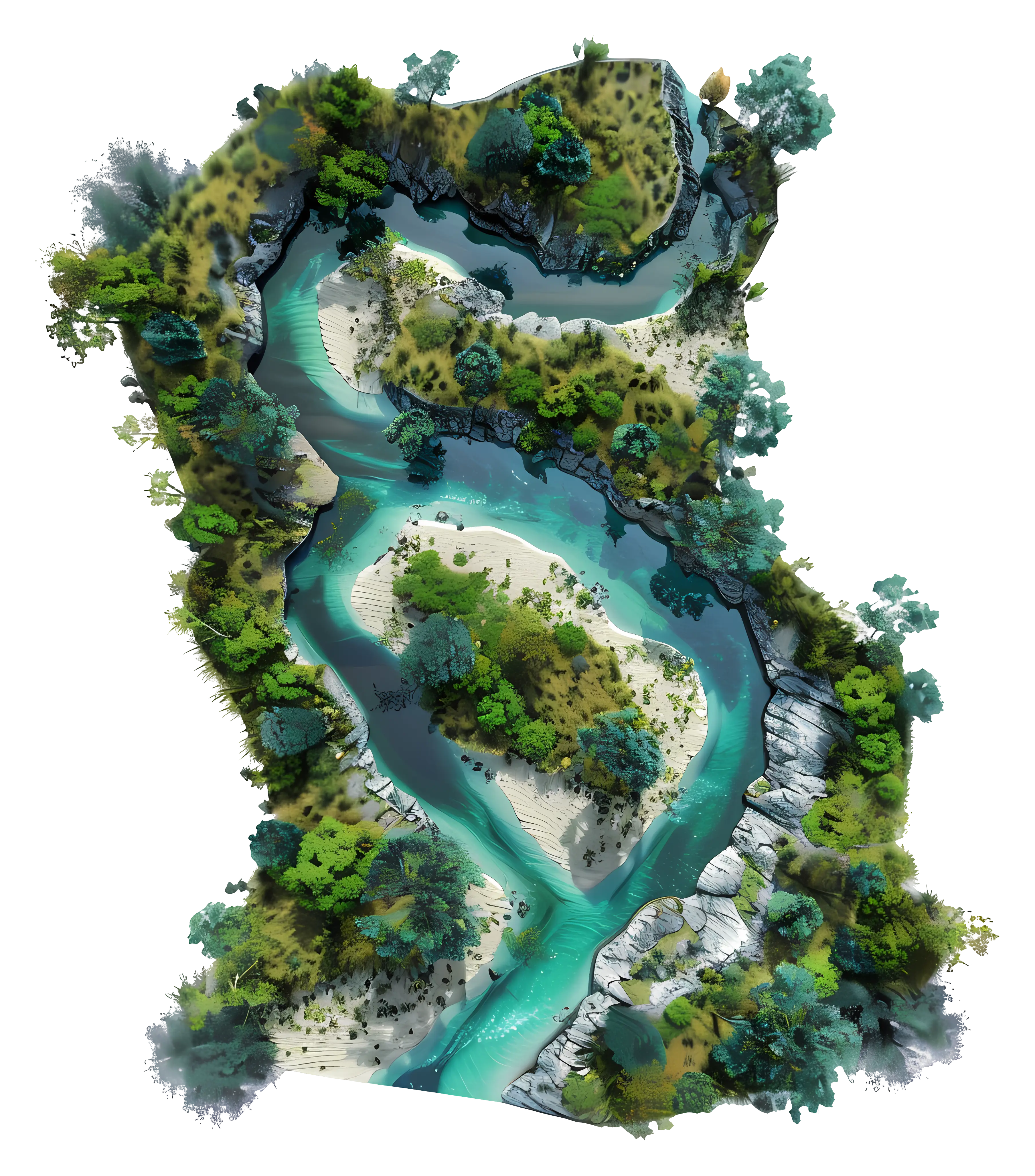 Aerial View of Serpentine River