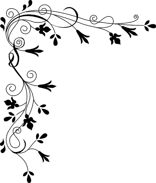 Black Floral Corner Decoration