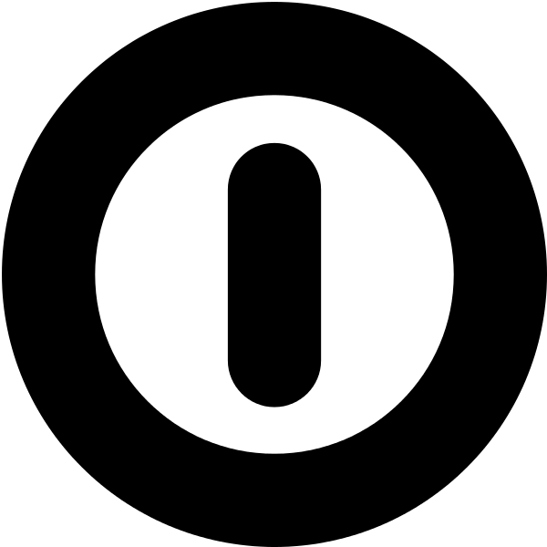 Black Power Button Icon