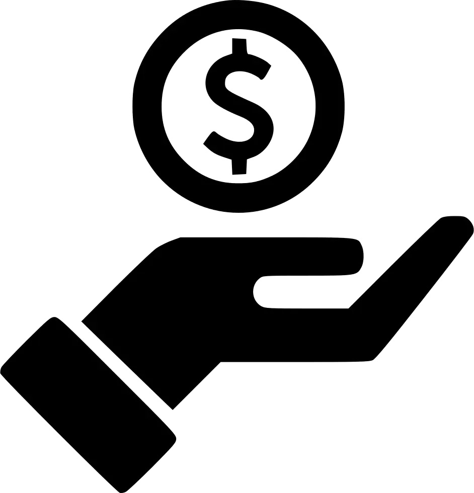 Hand Holding Dollar Coin Icon