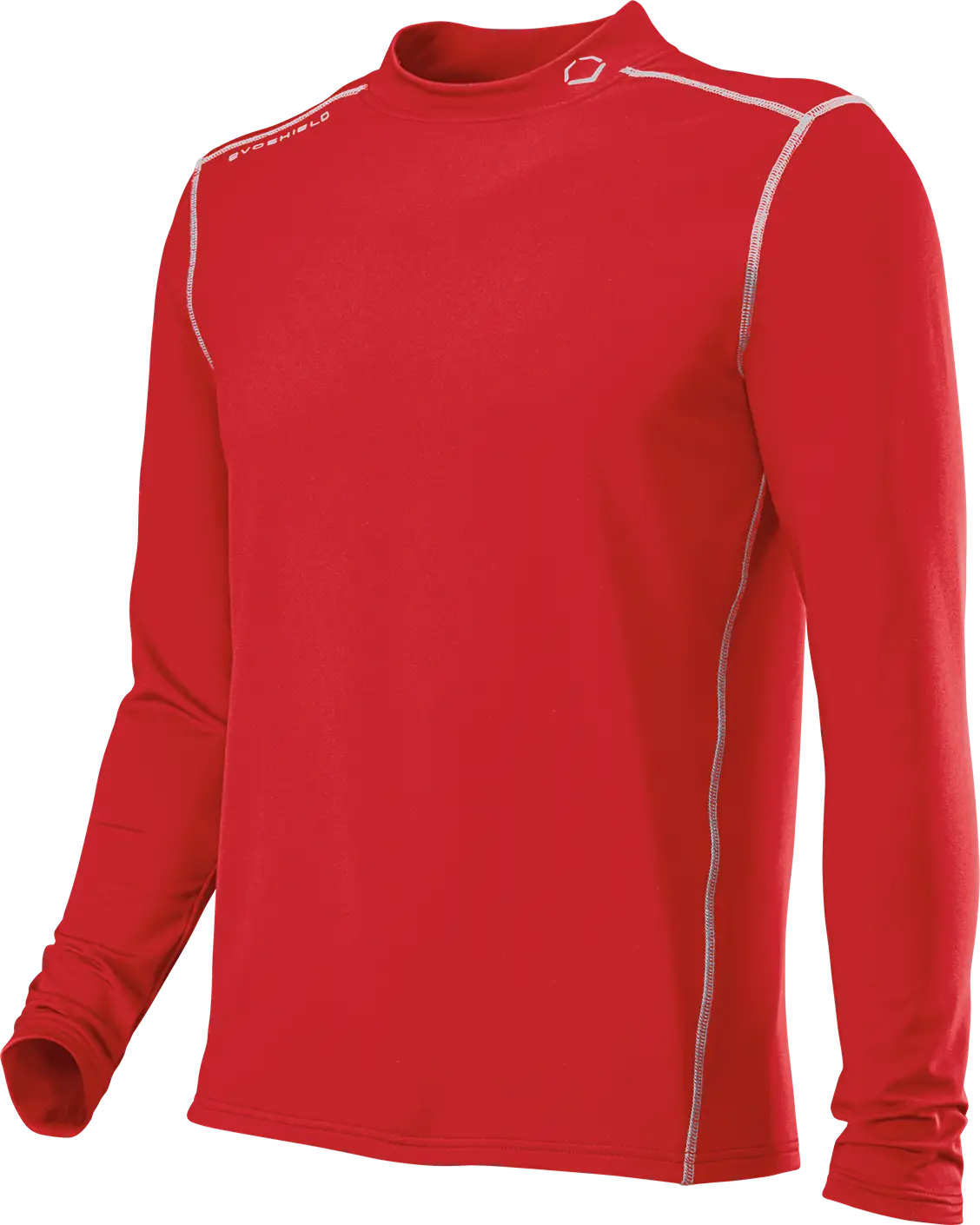 Red Long-Sleeve Athletic Shirt