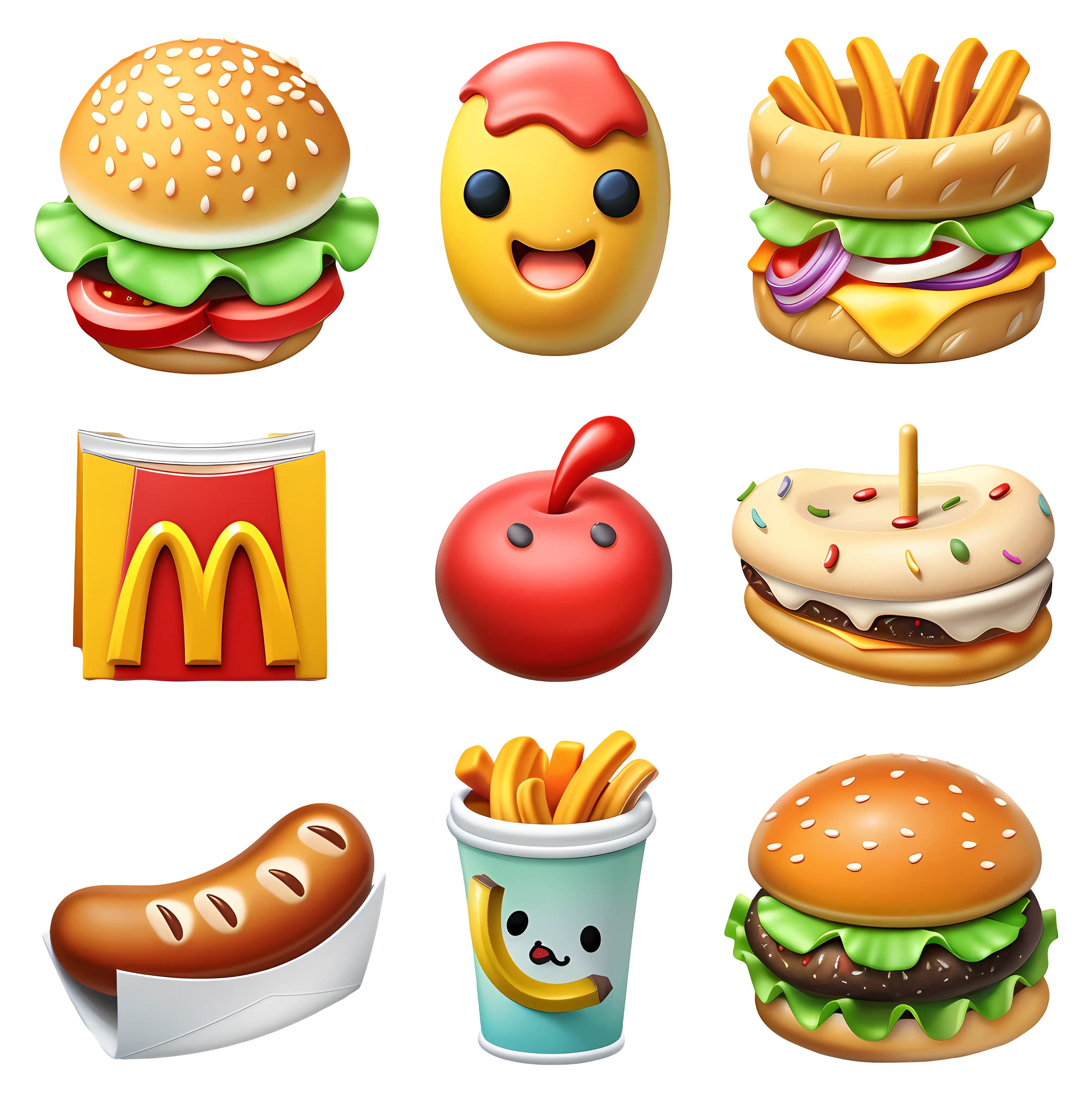 Fast Food Emoji Collection