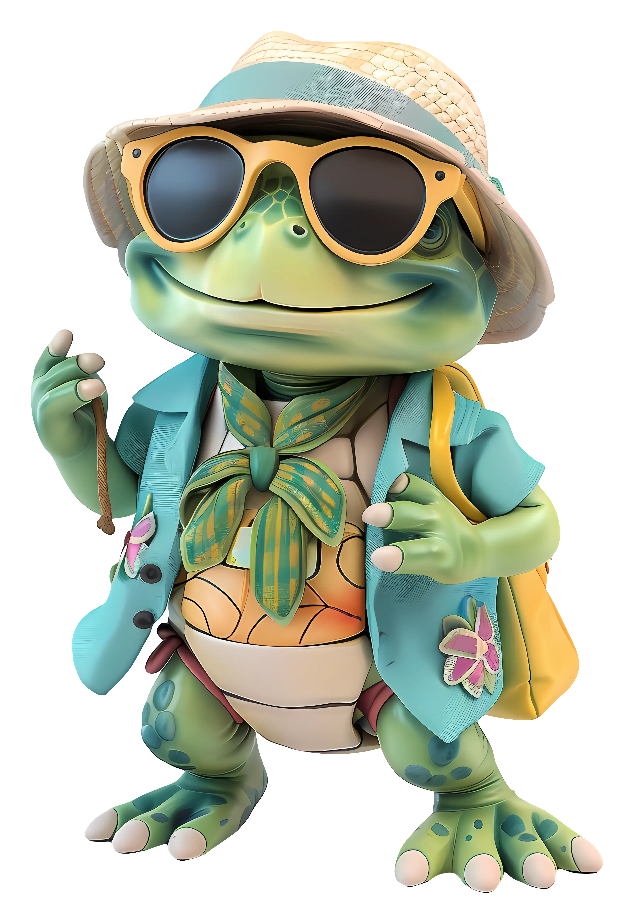 Turtle in Summer Outfit