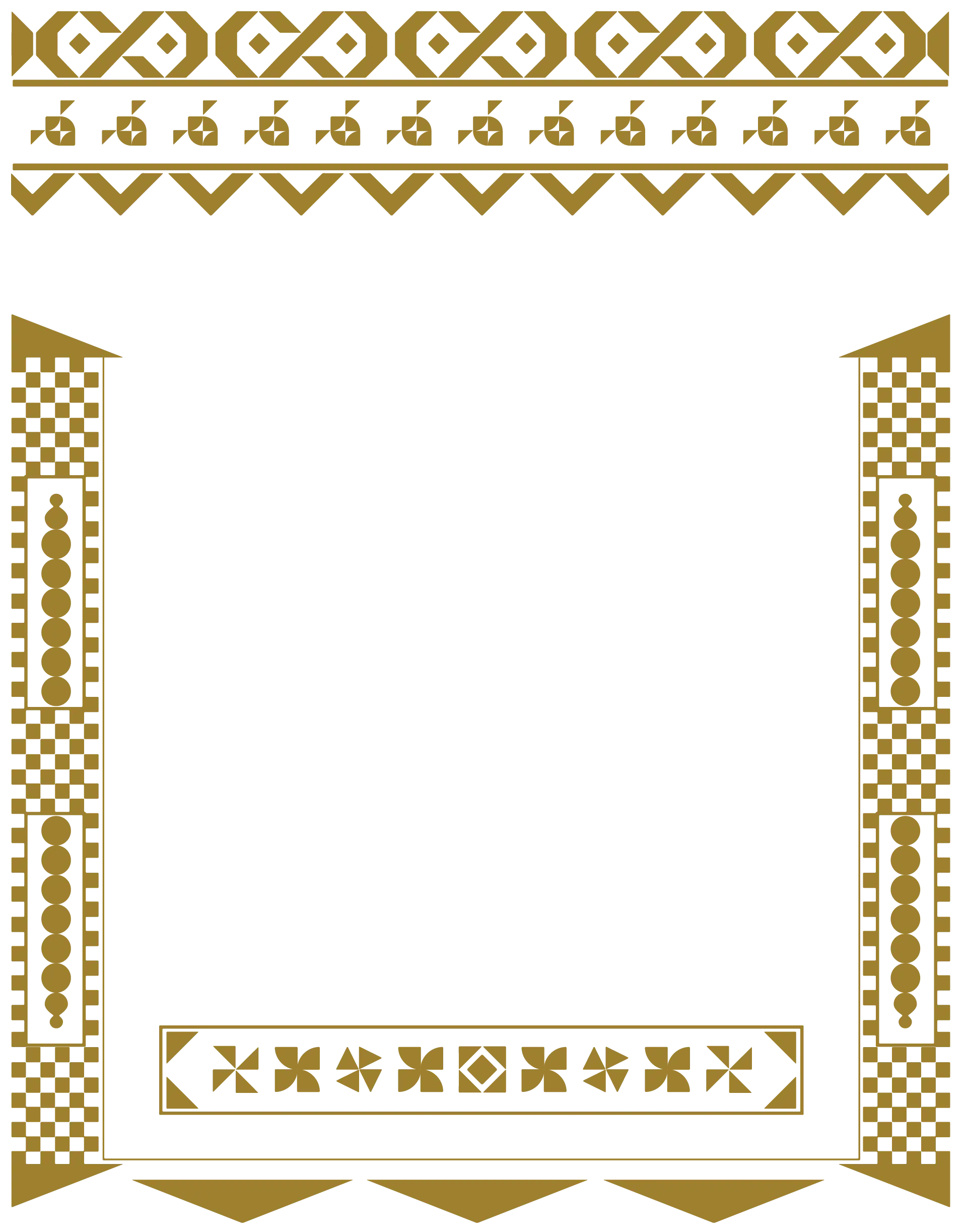 Decorative Border with Gold Patterns