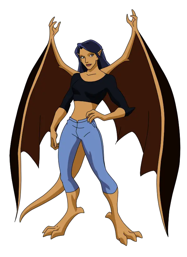 Female Gargoyle Character with Wings