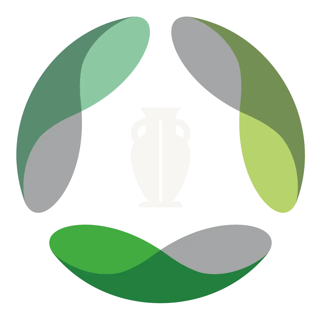 Green and Gray Abstract Shapes
