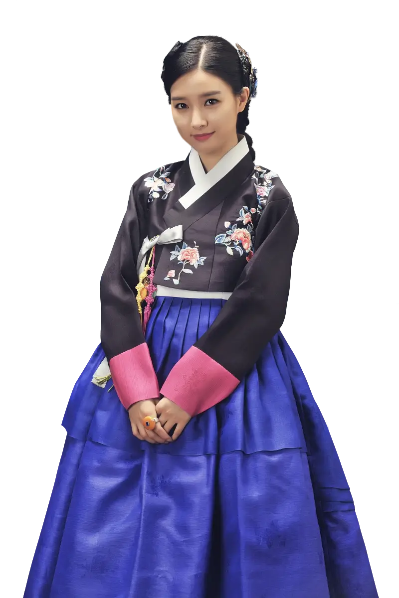 Woman in Traditional Korean Dress