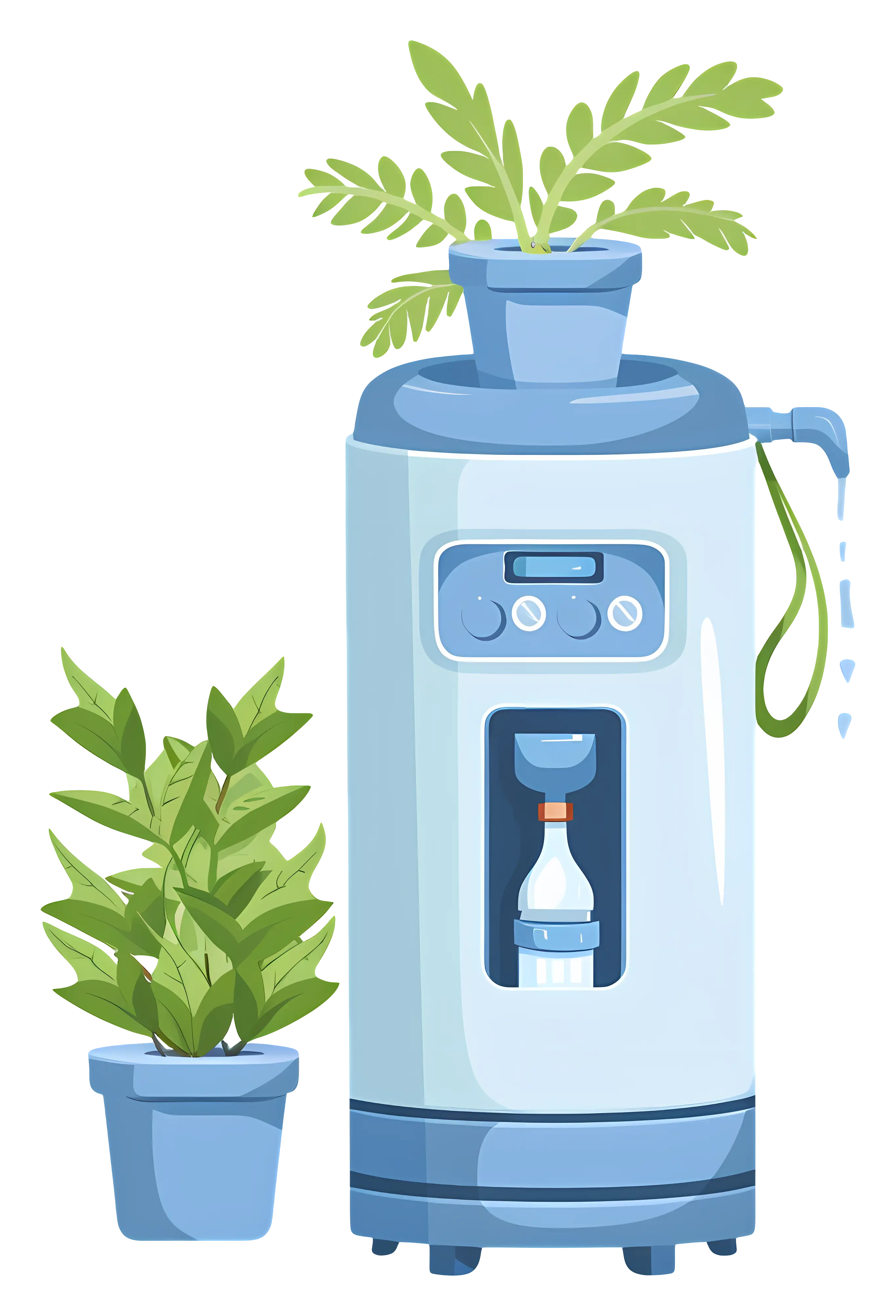 Eco-Friendly Water Dispenser with Plants