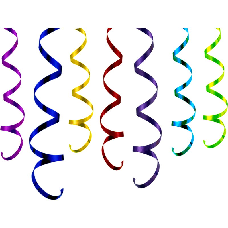 Colorful Spiral Ribbons for Decorations