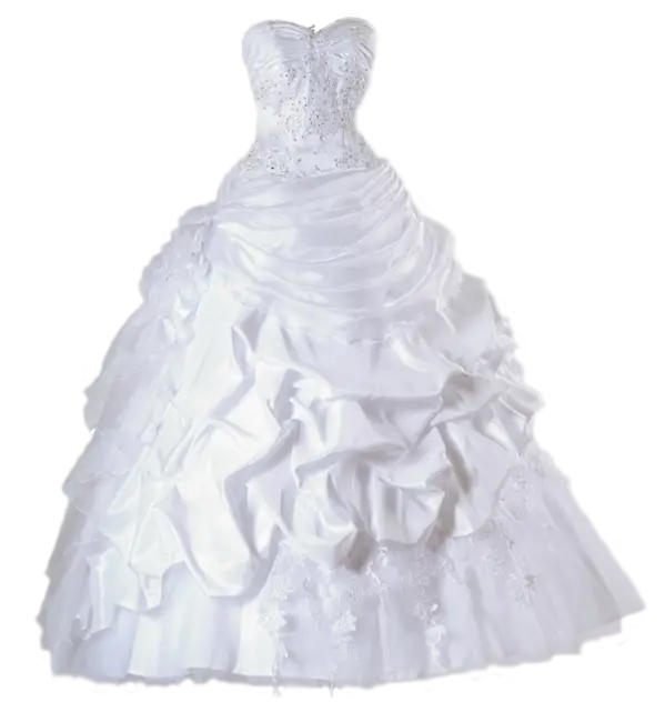 Elegant White Wedding Dress with Lace Details