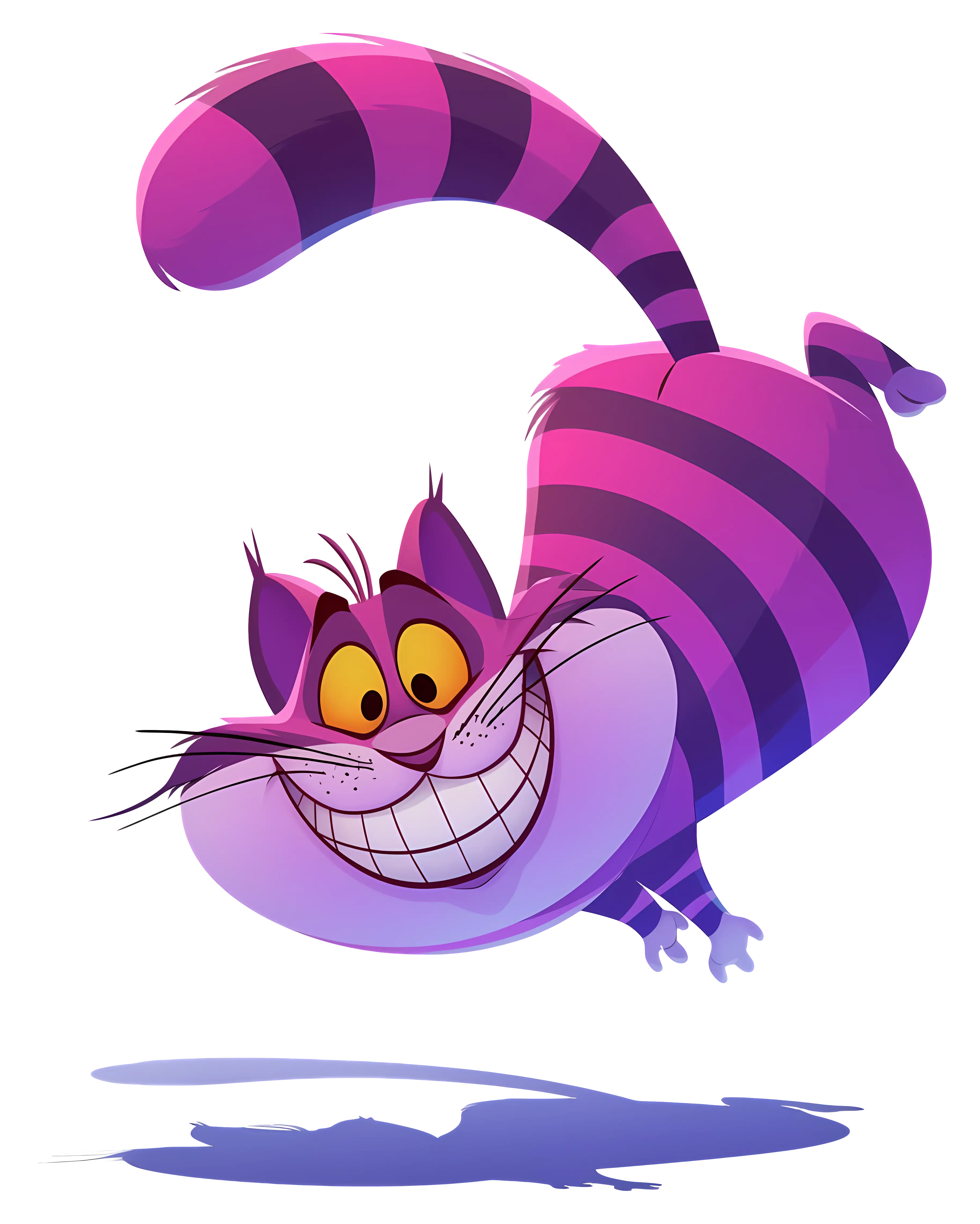 Purple Striped Cat Floating