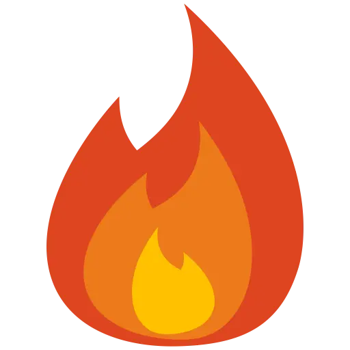 Fire Flame Icon in Vibrant Colors