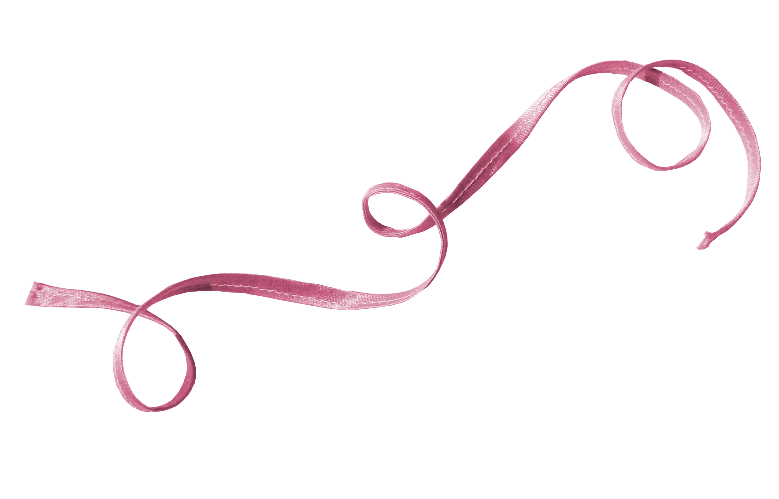 Pink Ribbon Swirl Decoration
