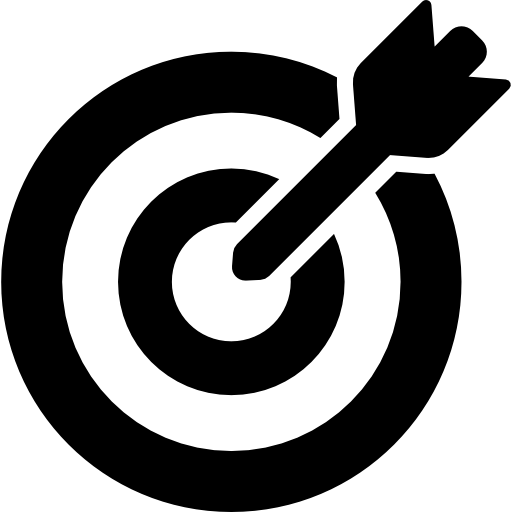Black Target with Arrow