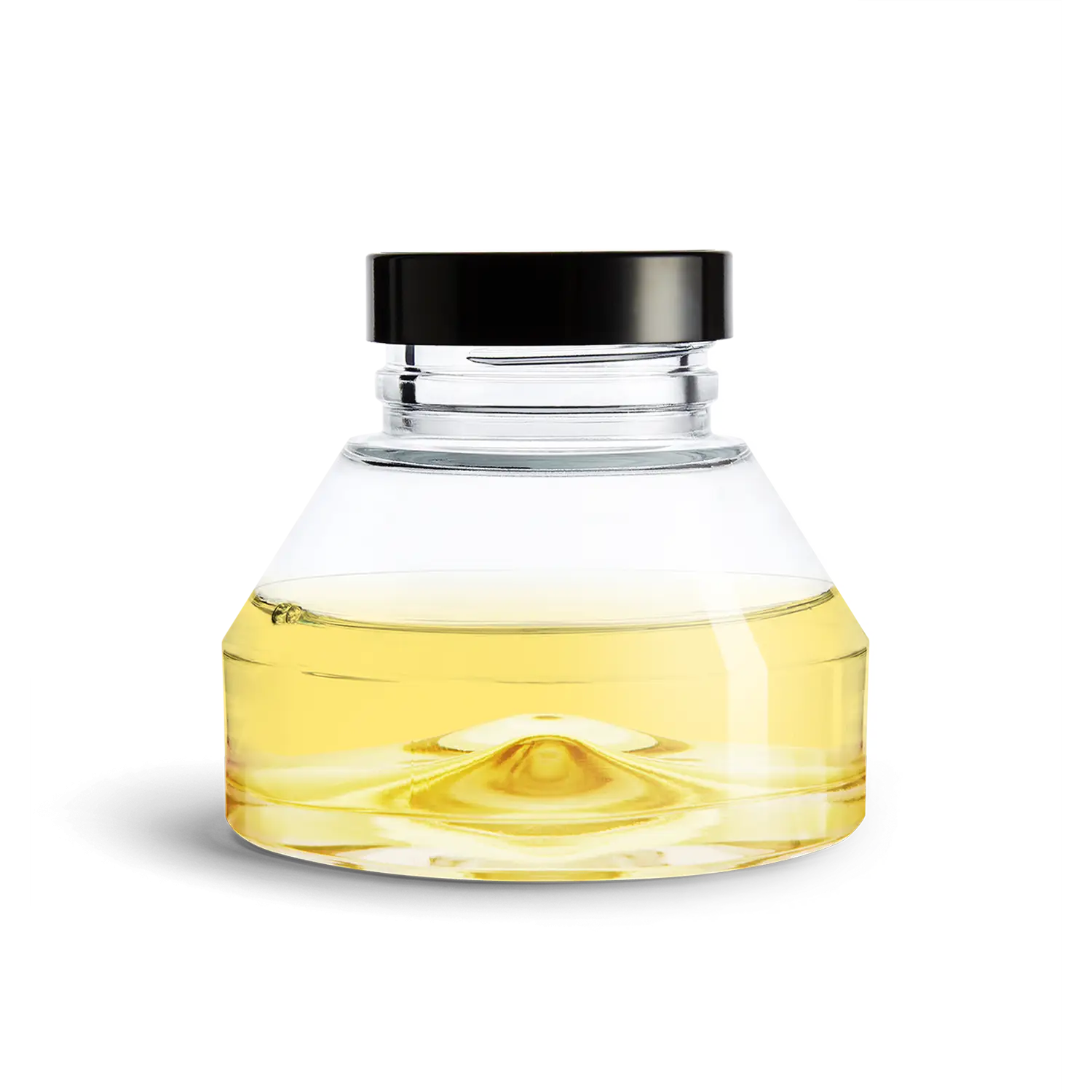 Glass Perfume Bottle with Yellow Liquid