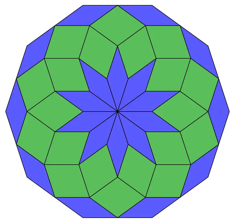 Blue and Green Geometric Pattern